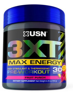 3XT MAX ENERGY Pre-Workout – Fruit Punch – 30 servings