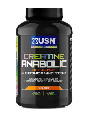 USN Creatine Anabolic all in One Creatine Amino Muscle Building Stack, Orange, 900g