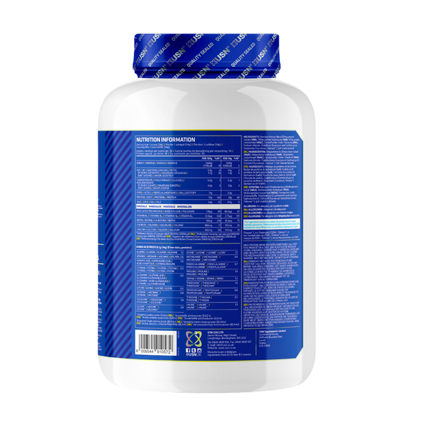 USN Blue Lab Whey Vanilla 2kg, Premium Whey Protein Powder, Scientifically-formulated, High Protein Post-Workout Powder Supplement with Added BCAAs