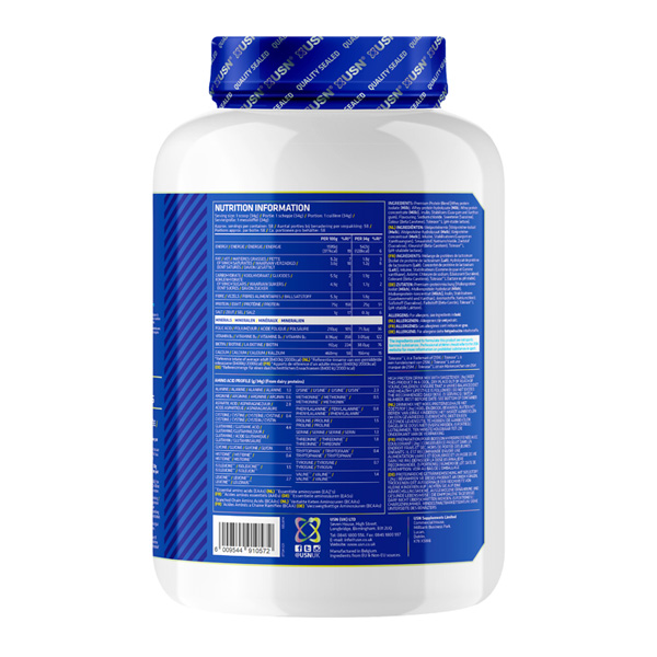 USN Blue Lab Whey Banana 2kg, Premium Whey Protein Powder, Scientifically-formulated, High Protein Post-Workout Powder Supplement with Added BCAAs