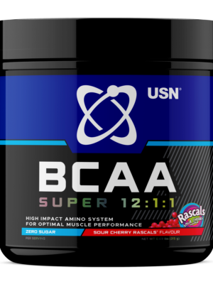 USN BCAA 12:1:1 310g Sour Cherry Rascal- Zero-Sugar, Zero-Sodium, Stimulant-Free