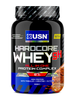 USN Hardcore Whey GH 908g Dutch Chocolate ,All In One Protein Complex,Increases Lean, Dense And Strong Muscle Fibres