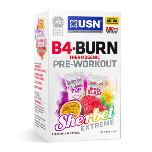 USN B4 Burn Extreme Sherbet 9g x 20 pre-workout,dubai uae