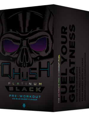 USN Qhush Platinum Black Pre-Workout ice blue burst in dubai uae