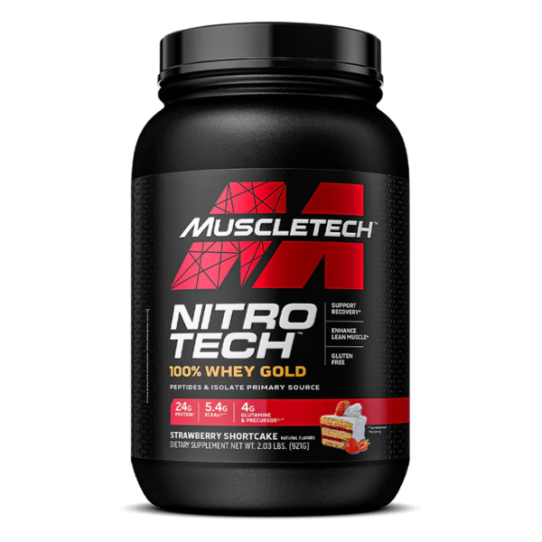 Muscle Tech-Nitro Tech 100% Whey Gold Strawberry Shortcake 2lb
