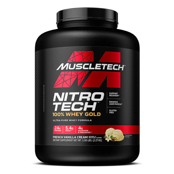 Muscle Tech-Nitro Tech 100% Whey Gold Double Rich French Vanilla 5lb