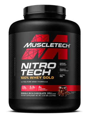 Muscle Tech-Nitro Tech 100% Whey Gold Double Rich Chocolate 5lb