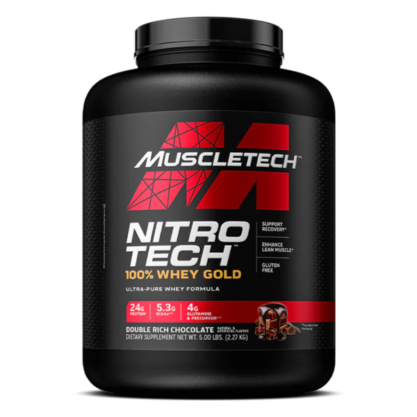 Muscle Tech-Nitro Tech 100% Whey Gold Double Rich Chocolate 5lb