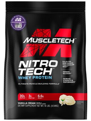 Muscletech Nitro Tech Whey Protein 4.5kg –10lbs French Vanilla - In Dubai,UAE