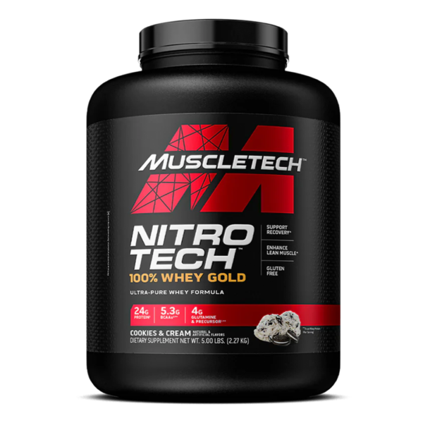 Muscle Tech-Nitro Tech 100% Whey Gold Cookies & Cream 5lb
