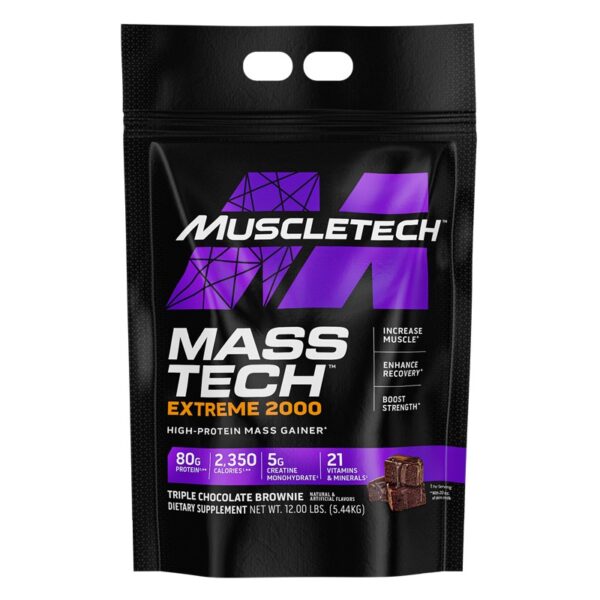 MuscleTech Mass Tech Extreme 2000 Triple Chocolate Brownie 12lbs