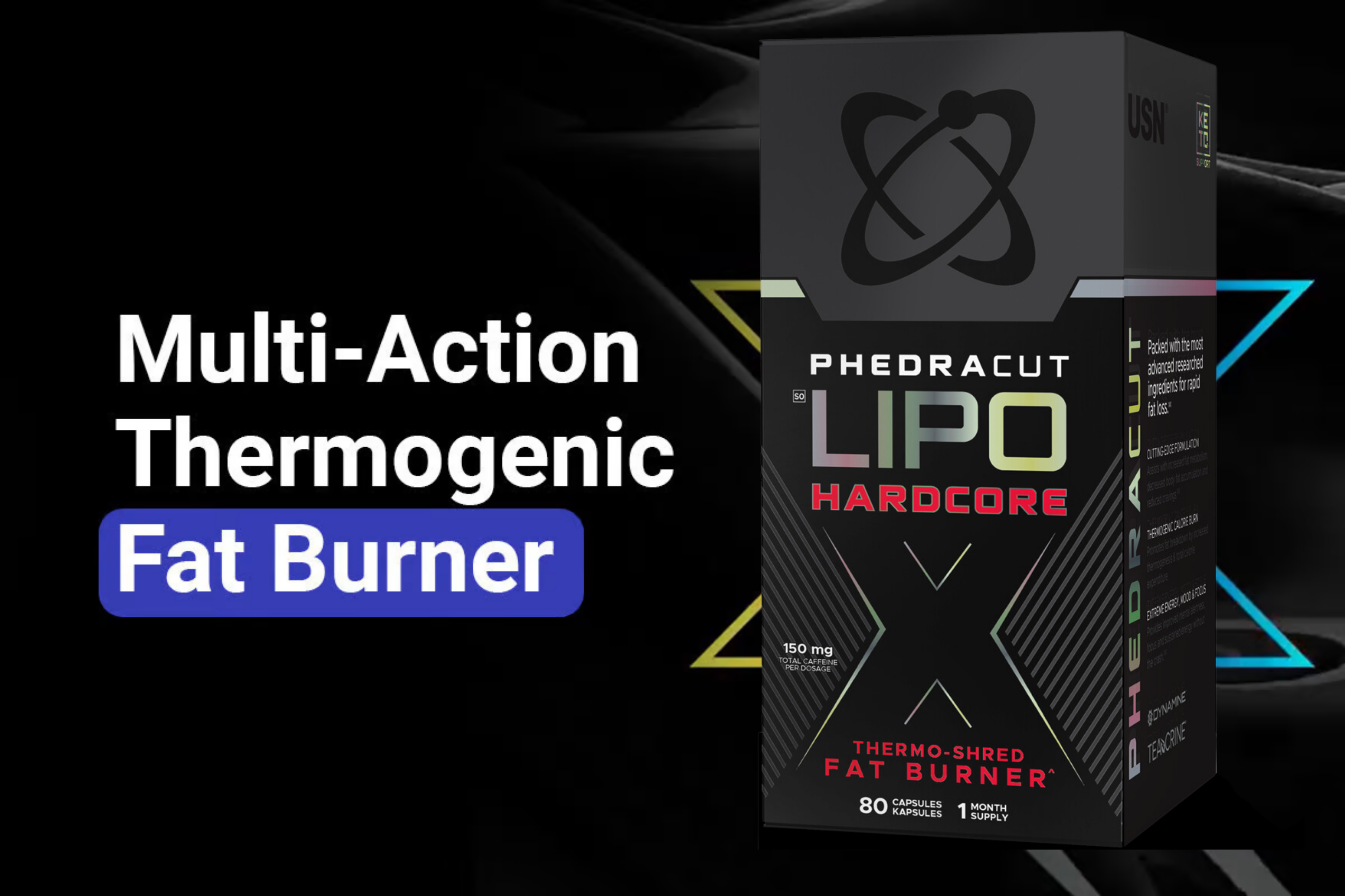 USN Phedra Cut Extreme Fat Burner Lipo X Hardcore (80 Caps) With Thermogenic Weight Loss And Shredding Aid | Dubai, UAE