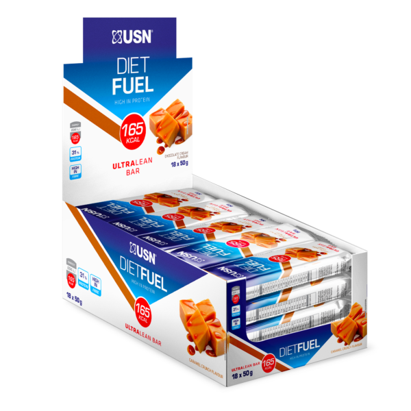 USN Diet Fuel Ultralean Bar 50g*18Pcs Caramel Crunch Flavour