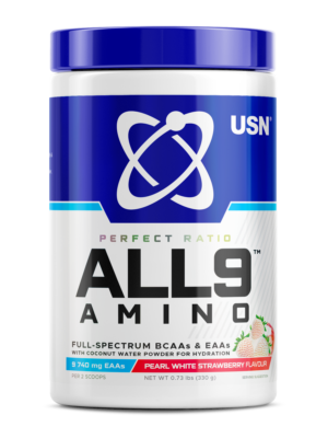 USN SA All 9 Pearl White Strawberry 330g- Boosts Strength, Endurance and Recovery|Dubai,UAE