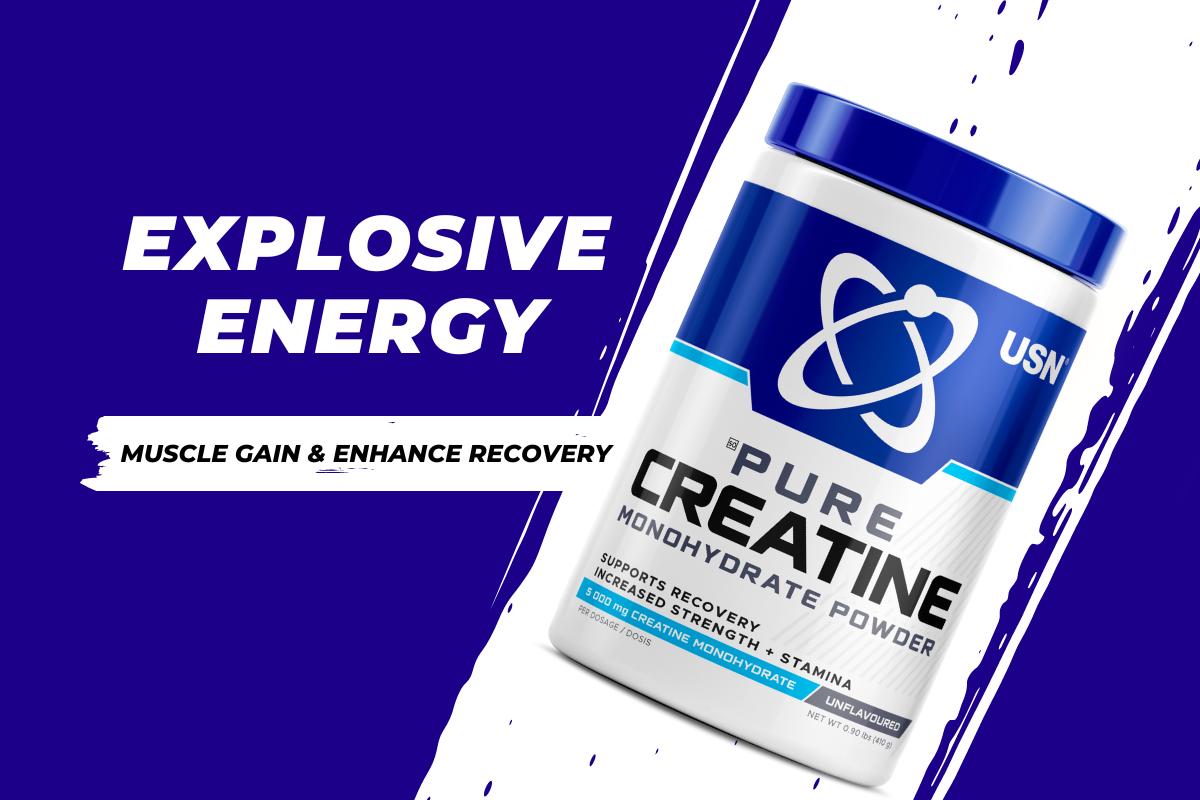 USN SA Pure Creatine Monohydrate 410g Unflavoured To Support Muscle Performance, Growth And Power| Dubai,UAE