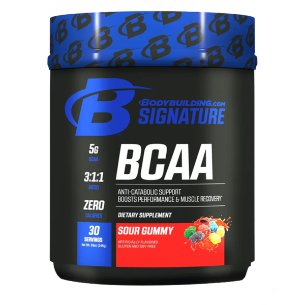 Bodybuilding.com Signature BCAA 30 Servings Blue Sour Gummy