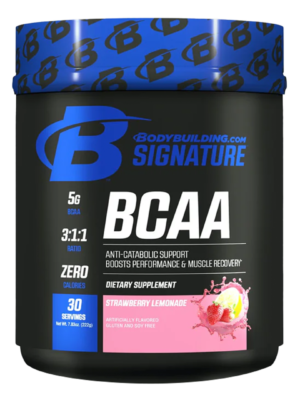 Bodybuilding.com Signature BCAA 30 Servings Strawberry Lemonade