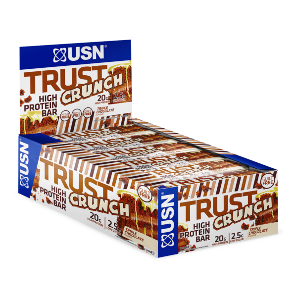 USN Trust Crunch Triple Chocolate 60g X 12 | High Protein Bar