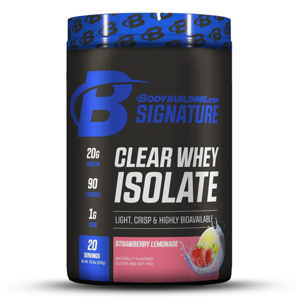 Bodybuilding Signature Clear Whey Isolate 20 Servings Strawberry Lemonade